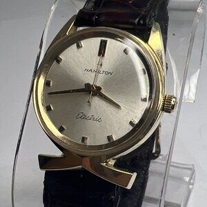 Vintage 1961 Engraved Hamilton 14 Karat Gold Electric Watch - FOR PARTS / REPAIR
